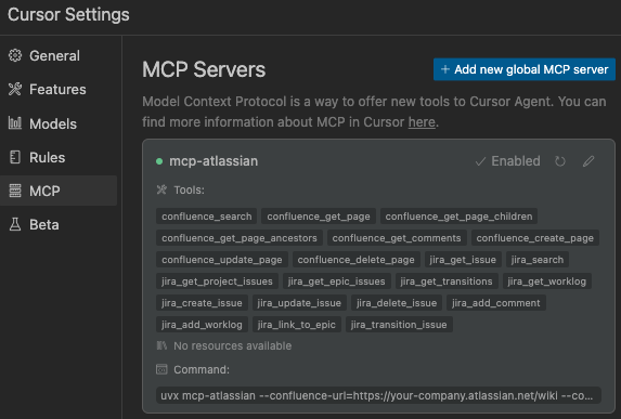 Cursor MCP Configuration