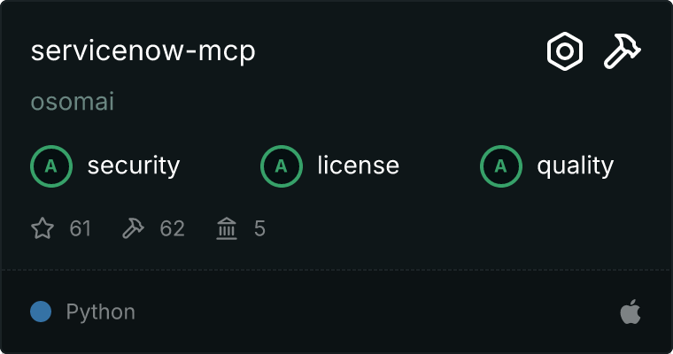 ServiceNow Server MCP server