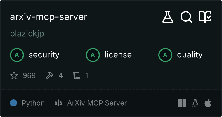 ArXiv Server MCP server