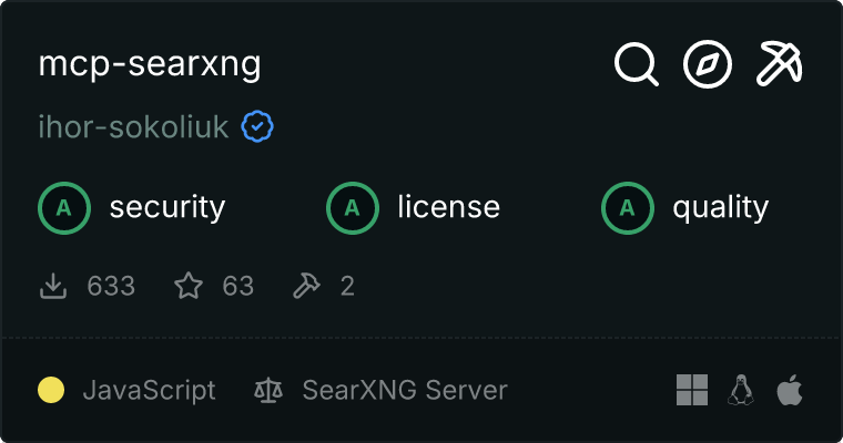 SearXNG Server MCP server