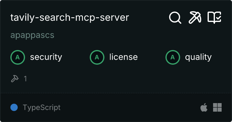 tavily-search-mcp-server MCP server