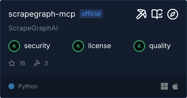 ScrapeGraph Server MCP server