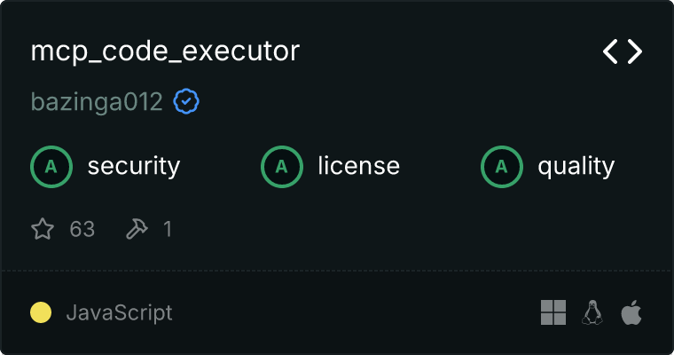 Code Executor MCP server