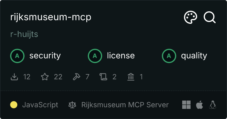 Rijksmuseum Server MCP server