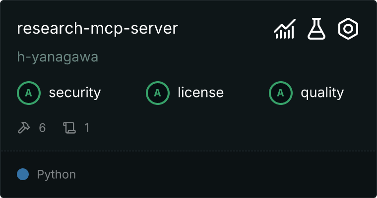 Research Server MCP server