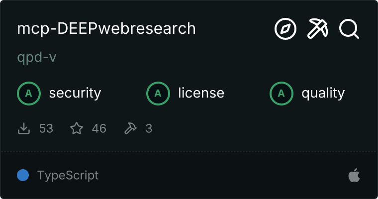 Web Research Server MCP server