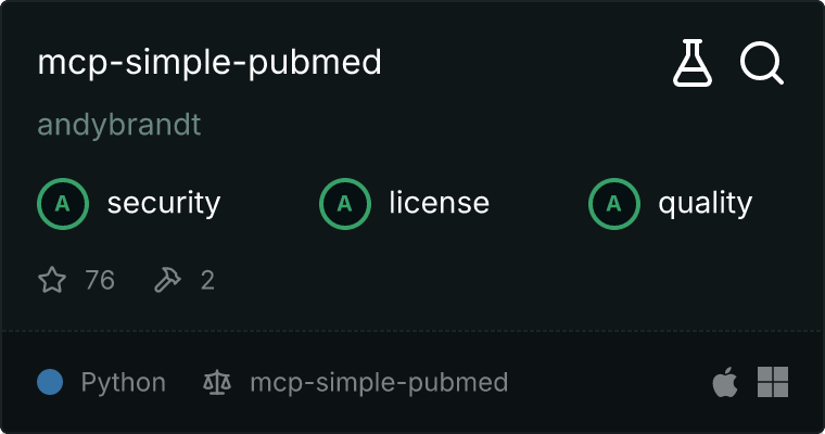 mcp-simple-pubmed MCP server