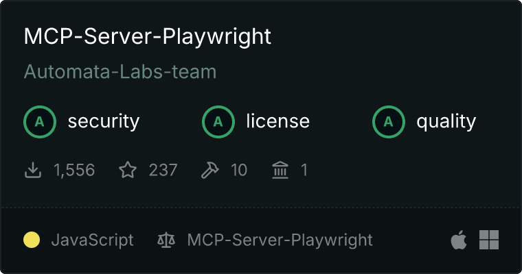 MCP-Server-Playwright MCP server