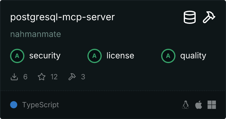 PostgreSQL Server MCP server