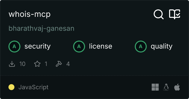 Whois MCP server