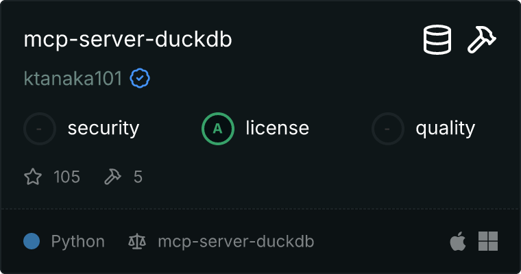 mcp-server-duckdb MCP server