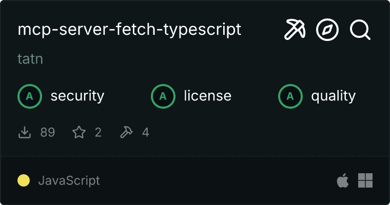 Server Fetch TypeScript MCP server