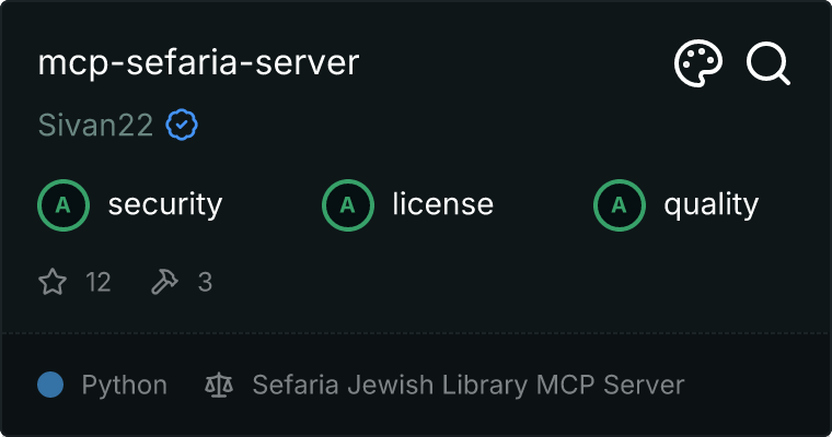 Sefaria Jewish Library Server MCP server