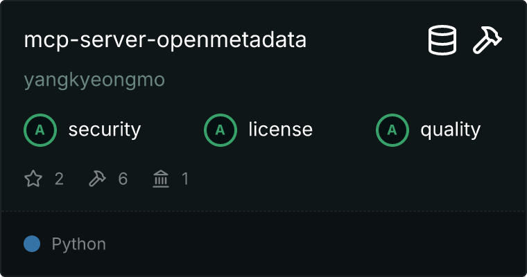 Server for OpenMetadata MCP server