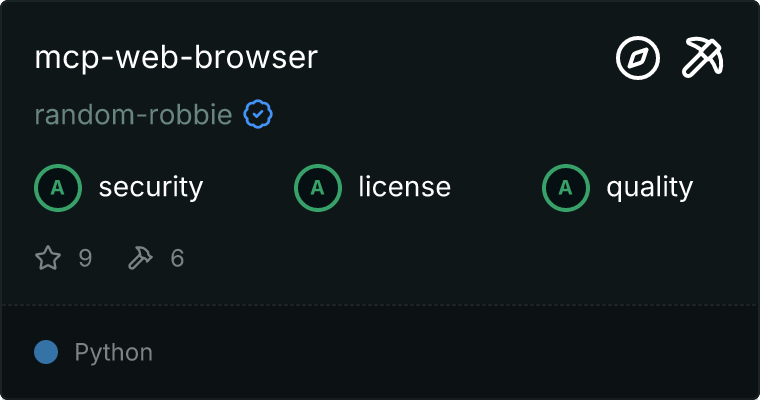 Web Browser Server MCP server