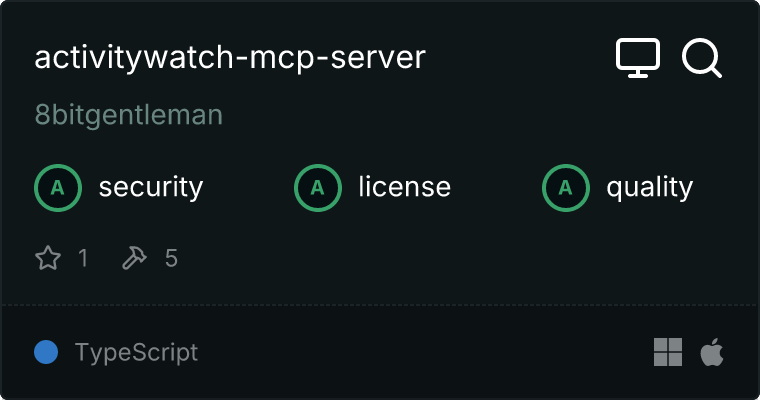 ActivityWatch Server MCP server