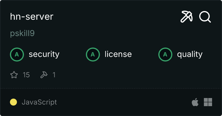 Hacker News MCP server
