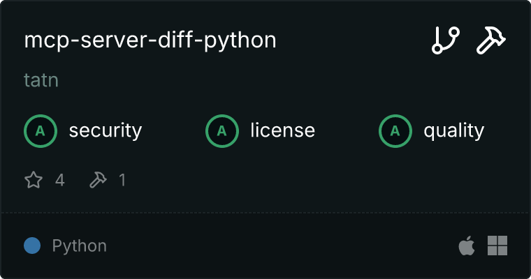 Server Diff Python MCP server