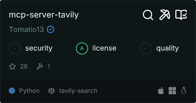 tavily-search MCP server