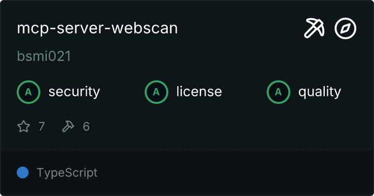 Webscan Server MCP server